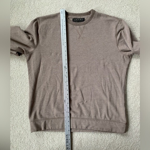 Jachs New York Light Brown Super Soft Crewneck Long Sleeve Sweatshirt Size L - Picture 11 of 12